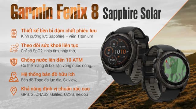 So sánh giá Garmin Fenix 8 Sapphire Solar 47mm viền Titanium dây silicone rẻ nhất? - Ảnh 4