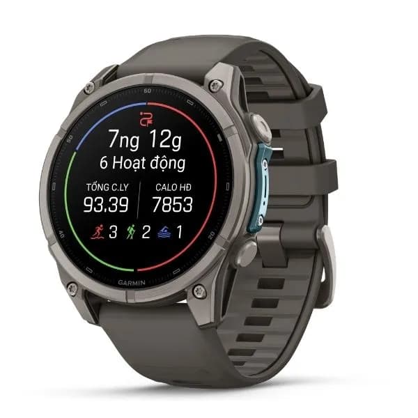 Garmin Fenix 9 Sapphire 47mm viền Titanium dây silicone - Ảnh 12