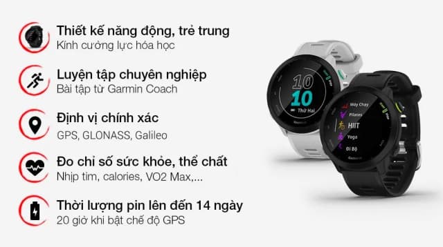 So sánh giá Garmin Forerunner 55 42mm dây silicone rẻ nhất? - Ảnh 7