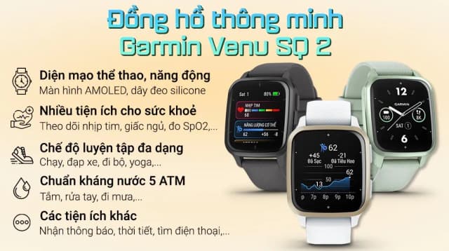 So sánh giá Garmin Venu SQ 2 40.6mm dây silicone rẻ nhất? - Ảnh 3