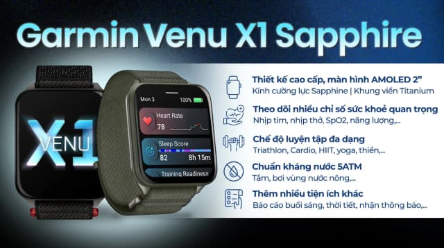 So sánh giá Garmin Venu X1 Sapphire 51.2mm dây nylon rẻ nhất? - Ảnh 2