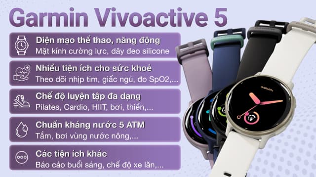 So sánh giá Garmin Vivoactive 5 42.2mm dây silicone rẻ nhất? - Ảnh 4
