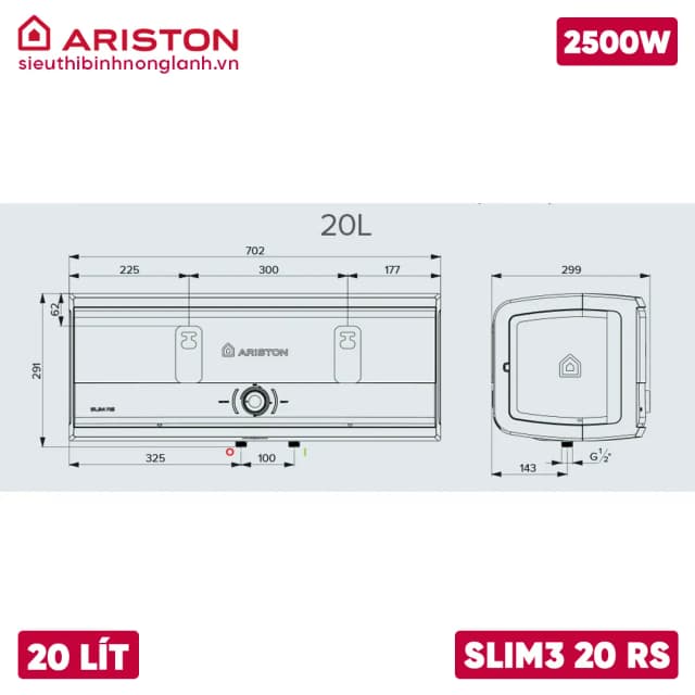 So sánh giá Máy nước nóng gián tiếp Ariston 20 lít 2500W SLIM3 20 RS MT rẻ nhất? - Ảnh 19