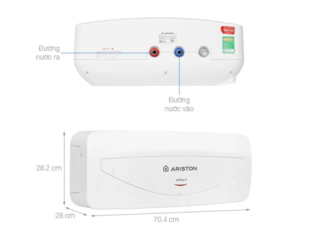 So sánh giá Máy nước nóng gián tiếp Ariston 20 lít 2500W VITALY 20 SLIM 2.5 FE 2024 rẻ nhất? - Ảnh 6