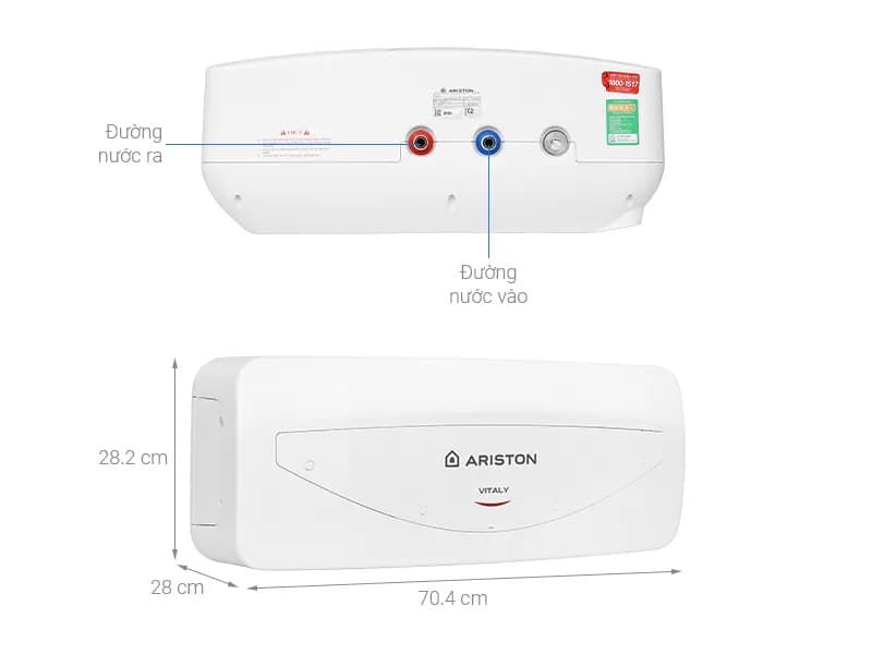 So sánh giá Máy nước nóng gián tiếp Ariston 20 lít 2500W VITALY 20 SLIM 2.5 FE 2024 - Tìm sản phẩm giá rẻ nhất - Ảnh 6