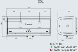 Máy nước nóng gián tiếp Ariston 30 lít 2500W SLIM3 30 LUX - Giá rẻ nhất hôm nay - Ảnh 17