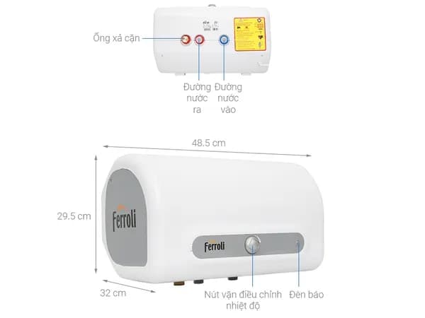 So sánh giá Máy nước nóng gián tiếp Ferroli 15 lít 2500W Mate 15L Ag+ rẻ nhất? - Ảnh 11