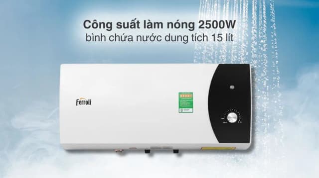 So sánh giá Máy nước nóng gián tiếp Ferroli 15 lít 2500W Mate 15L Ag+ rẻ nhất? - Ảnh 3