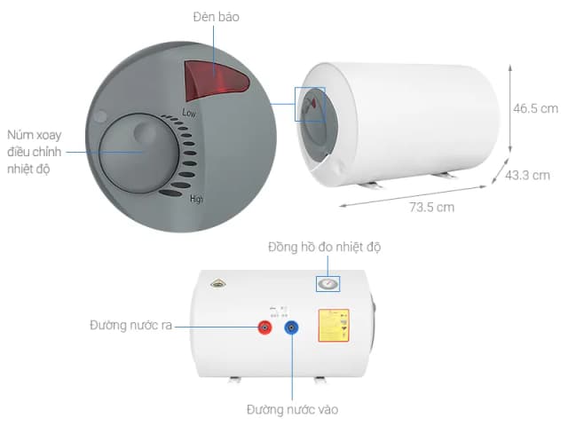 So sánh giá Máy nước nóng gián tiếp Ferroli Aqua 80 lít 2500W SEH_ELCB rẻ nhất? - Ảnh 2