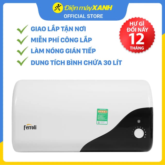 So sánh giá Máy nước nóng gián tiếp Ferroli 30 lít 2500W MIDO SQ rẻ nhất? - Ảnh 15