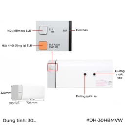 So sánh giá Máy nước nóng gián tiếp Panasonic 2500W DH-30HBMVWL - Tìm sản phẩm giá rẻ nhất - Ảnh 13