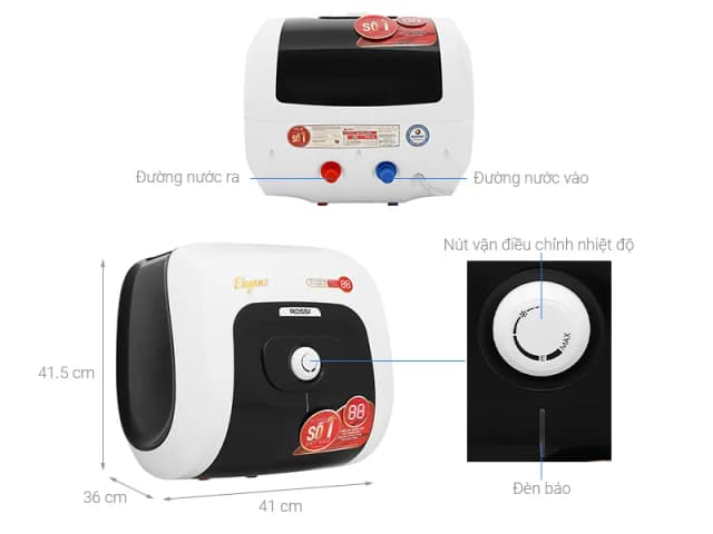 So sánh giá Máy nước nóng gián tiếp Rossi Eleganz 20 lít 2500W REZ20SQ rẻ nhất? - Ảnh 9