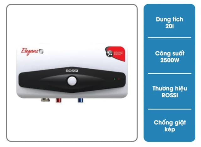 So sánh giá Máy nước nóng gián tiếp Rossi Eleganz-C 20 lít 2500W REC20SL rẻ nhất? - Ảnh 19