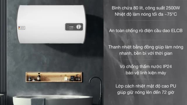 So sánh giá Máy nước nóng gián tiếp Stiebel Eltron 80 lít 2500W ESH 80 H Plus T-VN rẻ nhất? - Ảnh 3