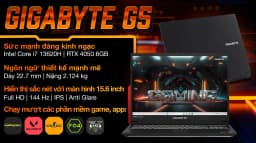 Laptop GIGABYTE Gaming G5 MF5 RC555 - 9RC55MF5FJIINIVN000 (i7 13620H, 16GB, 512GB, RTX 4050 6GB, Full HD 144Hz, Win11) - Giá rẻ nhất hôm nay - Ảnh 1