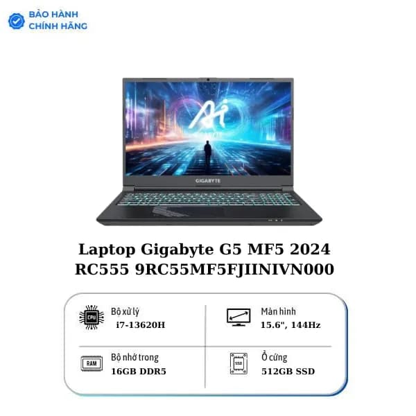 Top 1 so sánh giá Laptop GIGABYTE Gaming G5 MF5 RC555 - 9RC55MF5FJIINIVN000 (i7 13620H, 16GB, 512GB, RTX 4050 6GB, Full HD 144Hz, Win11) - Tìm sản phẩm giá rẻ nhất - Ảnh 56