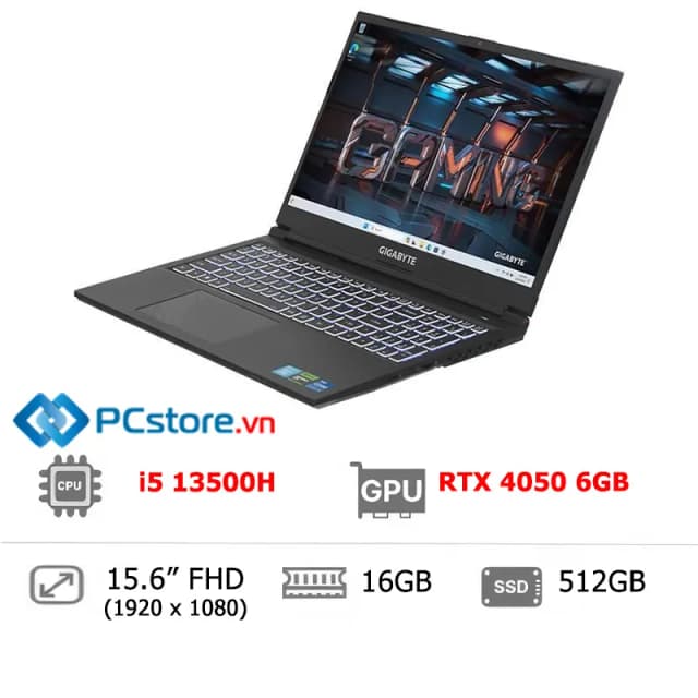Top 1 so sánh giá Laptop GIGABYTE Gaming G5 MF5 RC555 - 9RC55MF5FJIINIVN000 (i7 13620H, 16GB, 512GB, RTX 4050 6GB, Full HD 144Hz, Win11) - Tìm sản phẩm giá rẻ nhất - Ảnh 10