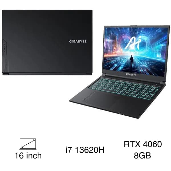 So sánh giá Laptop GIGABYTE Gaming G6 KF RC56 - 9RC56KF0HJIIXIVN000 (i7 13620H, 16GB, 512GB, RTX 4060 8GB, WUXGA 165Hz, Win11) rẻ nhất?