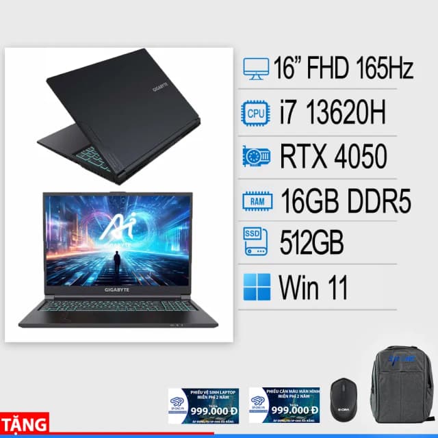 So sánh giá Laptop GIGABYTE Gaming G6 MF RC56 - 9RC56MF0HJIIXIVN000 (i7 13620H, 16GB, 512GB, RTX 4050 6GB, WUXGA 165Hz, Win11) rẻ nhất? - Ảnh 14