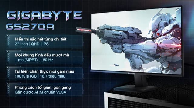 So sánh giá Màn hình Gaming GIGABYTE GS27QA 27 inch 2K/IPS/180Hz/1ms rẻ nhất? - Ảnh 6