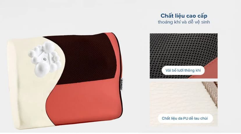 Gối massage Bomidi MP1 - Đen Đỏ - Giá rẻ nhất hôm nay - Ảnh 2