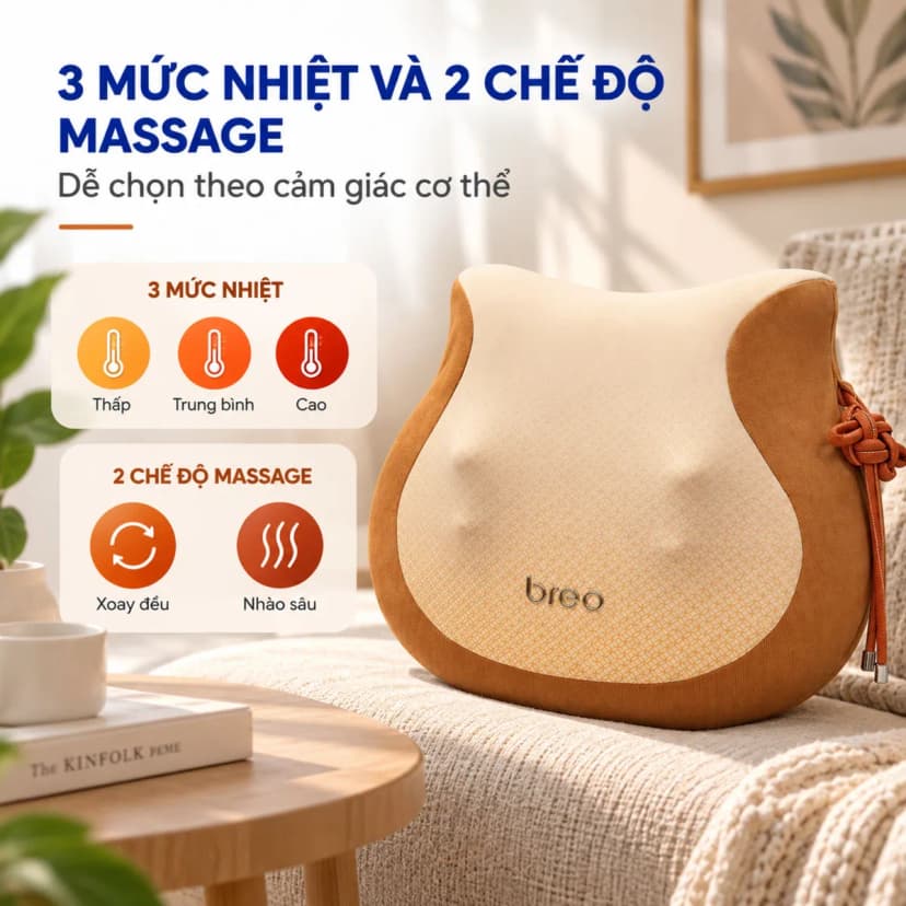 Gối massage Breo Back 2F - Giá rẻ nhất hôm nay - Ảnh 3