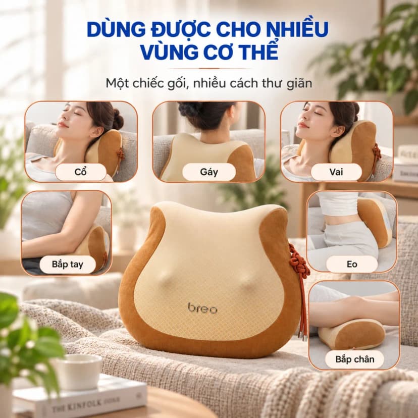Gối massage Breo Back 2F - Giá rẻ nhất hôm nay - Ảnh 4