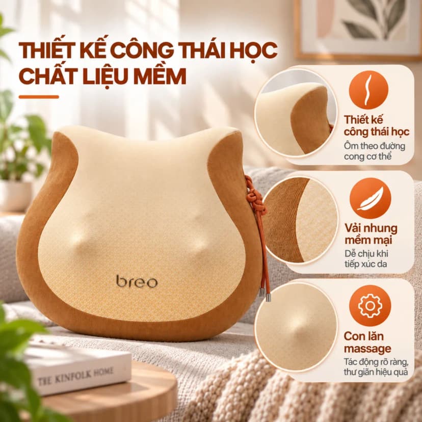 Gối massage Breo Back 2F - Giá rẻ nhất hôm nay - Ảnh 5