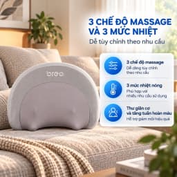 Gối massage Breo P2 Xám - Giá rẻ nhất hôm nay - Ảnh 3