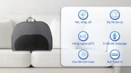 Gối massage hồng ngoại Bomidi MP1 Pro - Xám xanh - Giá rẻ nhất hôm nay - Ảnh 2
