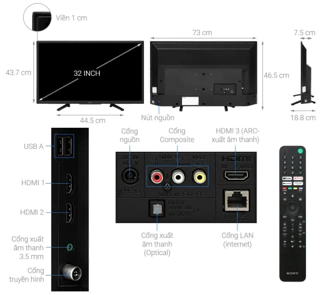 So sánh giá Google Tivi Sony 32 inch KD-32W830K rẻ nhất? - Ảnh 7