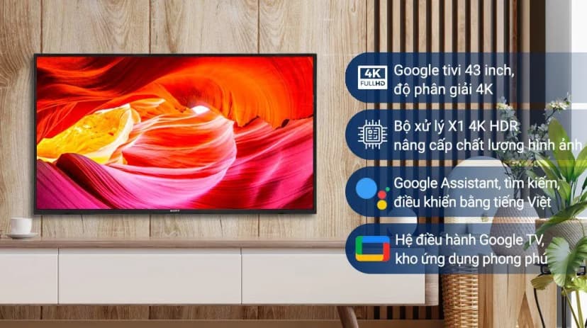 Google Tivi Sony 4K 43 inch KD-43X75K - Giá rẻ nhất hôm nay - Ảnh 9