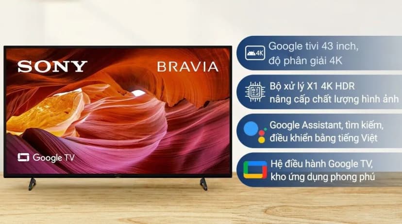 Google Tivi Sony 4K 43 inch KD-43X75K - Giá rẻ nhất hôm nay - Ảnh 10