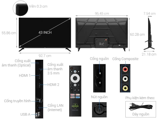 So sánh giá Google Tivi Coocaa FHD 43 inch 43Z85 rẻ nhất? - Ảnh 13