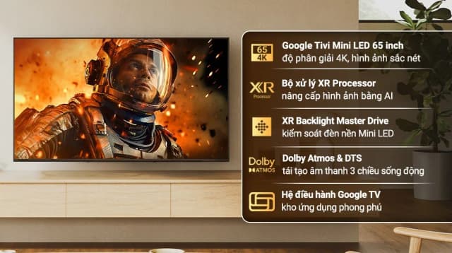 So sánh giá Google Tivi Mini LED Sony AI 4K 65 inch K-65XR50 rẻ nhất? - Ảnh 4