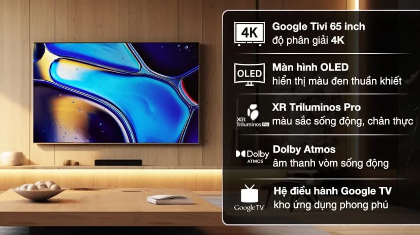 So sánh giá Google Tivi OLED Sony AI 4K 65 inch K-65XR80 - Tìm sản phẩm giá rẻ nhất - Ảnh 6