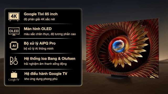 So sánh giá Google Tivi QD-Mini LED TCL AI 4K 85 inch 85C8K rẻ nhất? - Ảnh 8