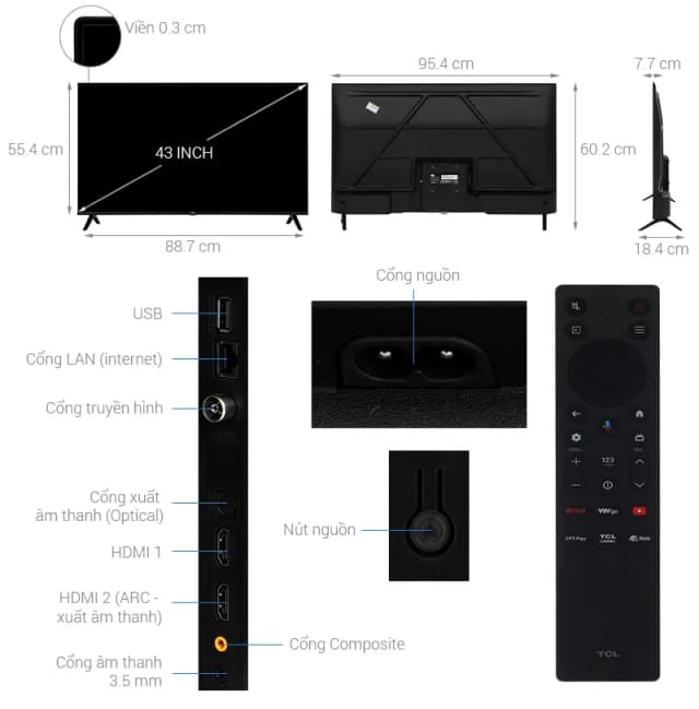 So sánh giá Google Tivi QLED TCL AI FHD 43 inch 43S5K rẻ nhất? - Ảnh 16