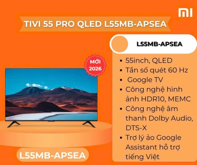 So sánh giá Google Tivi QLED Xiaomi A Pro 4K 55 inch L55MB-APSEA 2026 rẻ nhất? - Ảnh 9