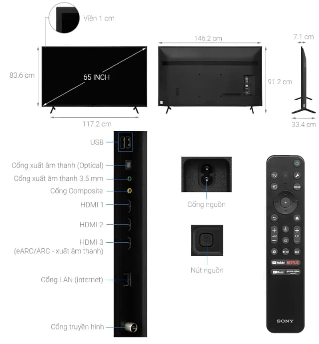 So sánh giá Google Tivi Sony 4K 65 inch KD-65X77L rẻ nhất? - Ảnh 2