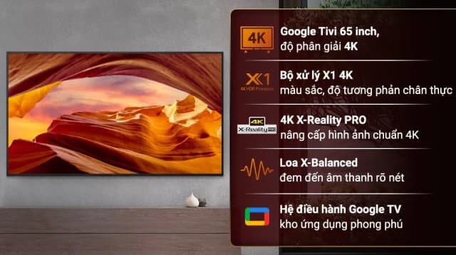 So sánh giá Google Tivi Sony 4K 65 inch KD-65X77L rẻ nhất? - Ảnh 4