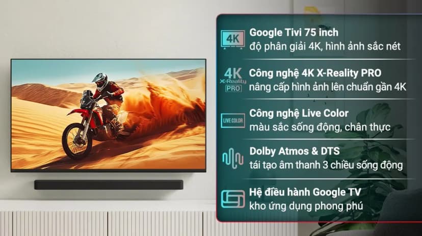 So sánh giá Google Tivi Sony 4K 75 inch K-75S25VM2 - Tìm sản phẩm giá rẻ nhất - Ảnh 6