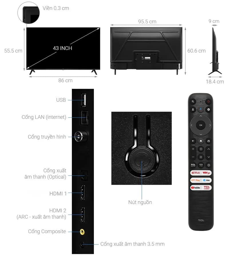 Google Tivi TCL FHD 43 inch 43S5400 - Giá rẻ nhất hôm nay - Ảnh 5