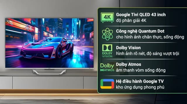 So sánh giá Google Tivi QLED Aqua 4K 43 inch AQT43S800UX rẻ nhất? - Ảnh 7