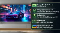 So sánh giá Google Tivi QLED Aqua 4K 75 inch AQT75S800UX - Tìm sản phẩm giá rẻ nhất - Ảnh 2
