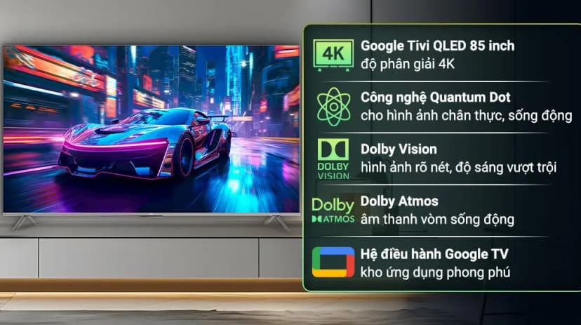 So sánh giá Google Tivi QLED Aqua 4K 85 inch AQT85S800UX - Tìm sản phẩm giá rẻ nhất - Ảnh 2