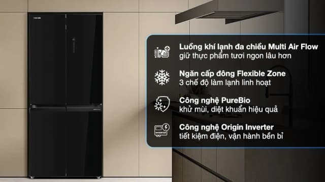 So sánh giá Tủ lạnh Toshiba Inverter 474 lít Multi Door GR-RF611WI-PGV(22)-XK rẻ nhất? - Ảnh 2