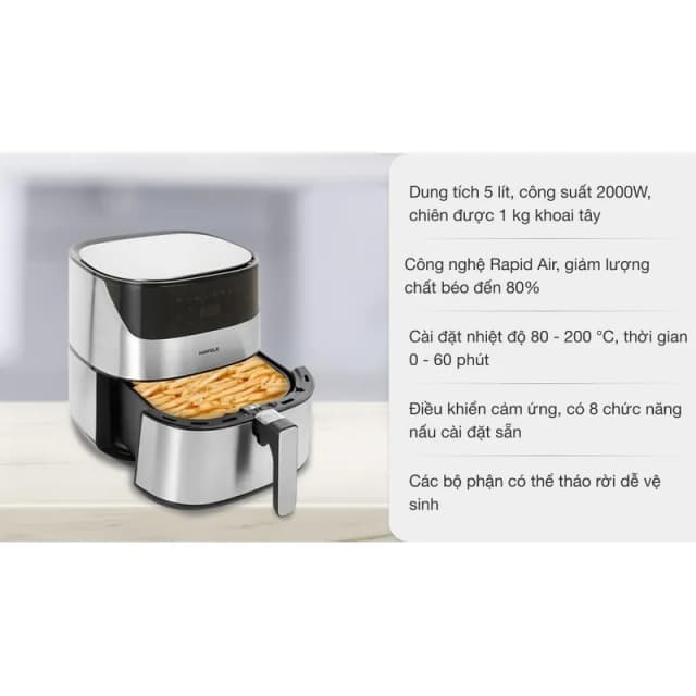 So sánh giá Nồi chiên không dầu Hafele 5 lít AF-T5A (535.43.712) rẻ nhất? - Ảnh 10