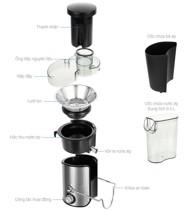 So sánh giá Máy ép trái cây Hafele GS-353 (535.43.086) rẻ nhất? - Ảnh 9