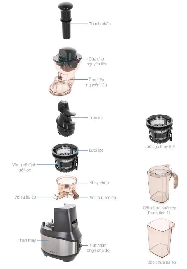 Top 1 so sánh giá Máy ép chậm Hafele JE230-BL (535.43.531) - Tìm sản phẩm giá rẻ nhất - Ảnh 13